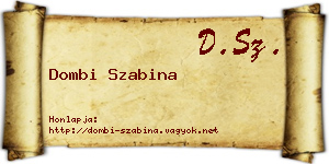 Dombi Szabina névjegykártya